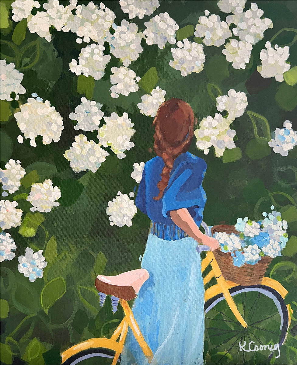 硝子絵画 女性二人 扇子付き GardenGirl1loreswithsignature_