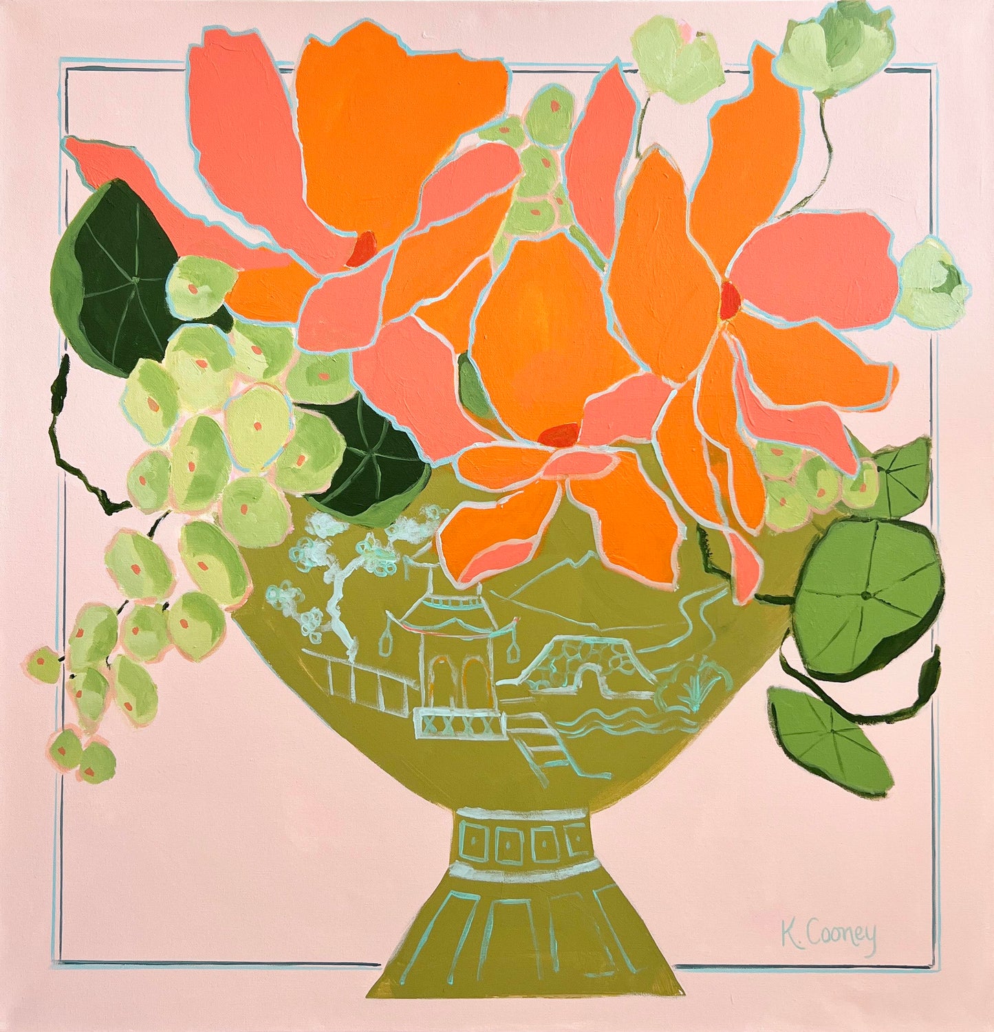 Petals and Porcelain Large Canvas - No. 1
