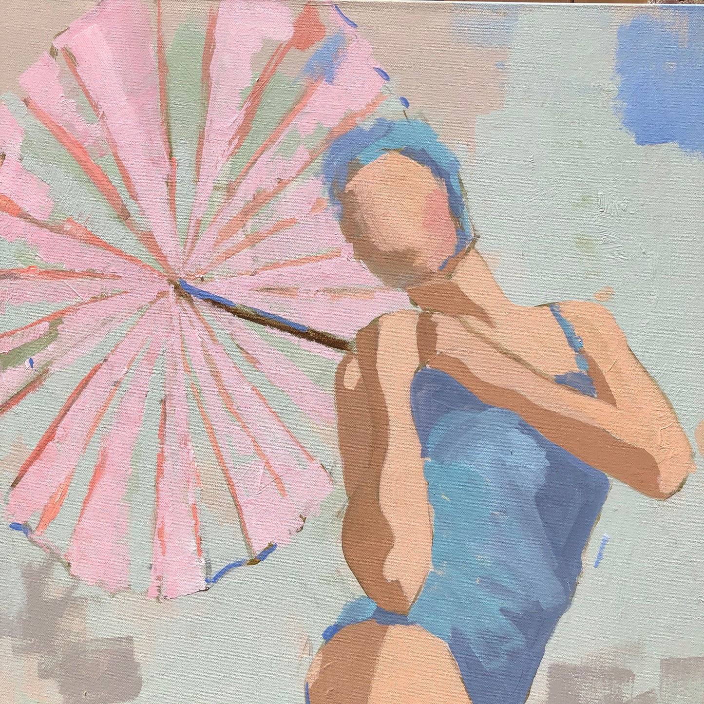POOLSIDE PARASOL 1 PRINT