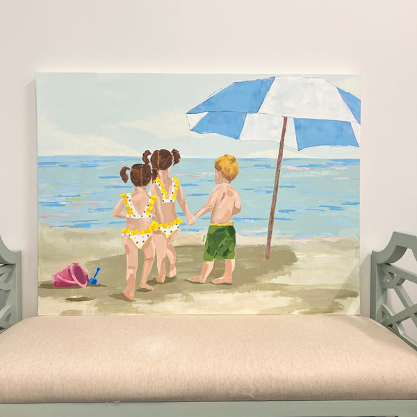A Commission Close to My Heart: Triplets at the Beach