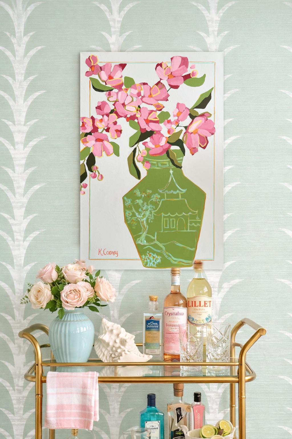 Petals and Porcelain Large Canvas - No. 2