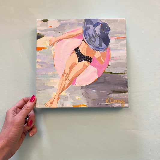 AMELIA 8x8 Hand Embellished Canvas Print