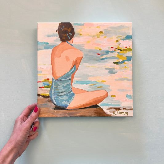 FIONA 10x10 Hand Embellished Canvas Print