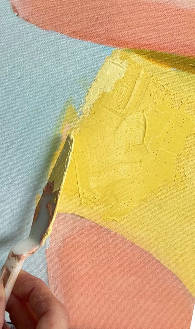 SUNNY OUTLOOK - Hand Embellished Canvas Print