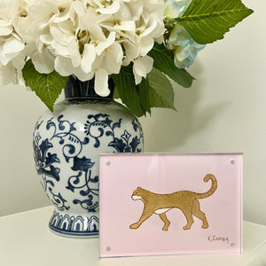 GOLDEN LEOPARDS in Acrylic Block Frames