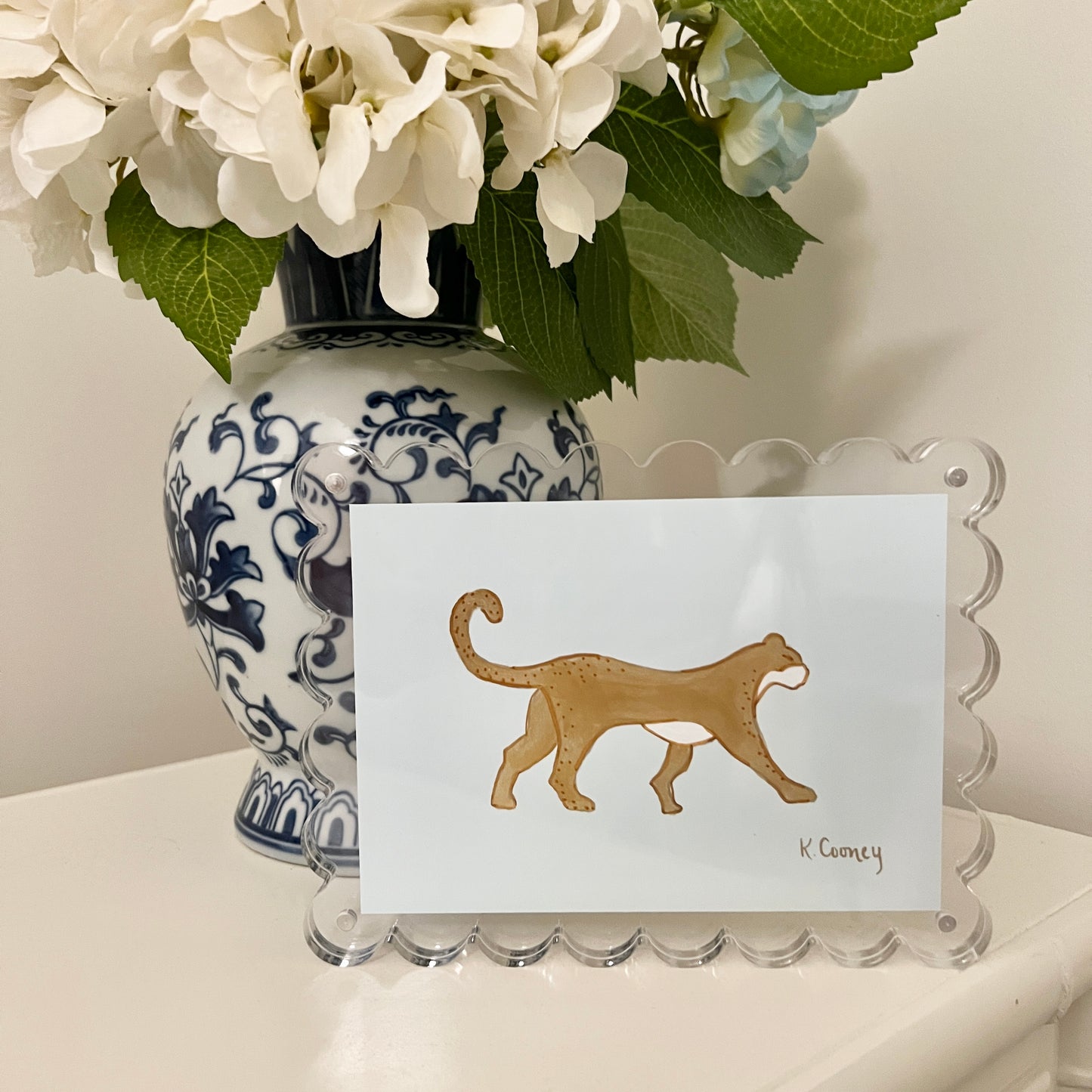 GOLDEN LEOPARDS in Acrylic Block Frames