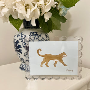 GOLDEN LEOPARDS in Acrylic Block Frames