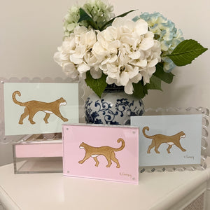 GOLDEN LEOPARDS in Acrylic Block Frames
