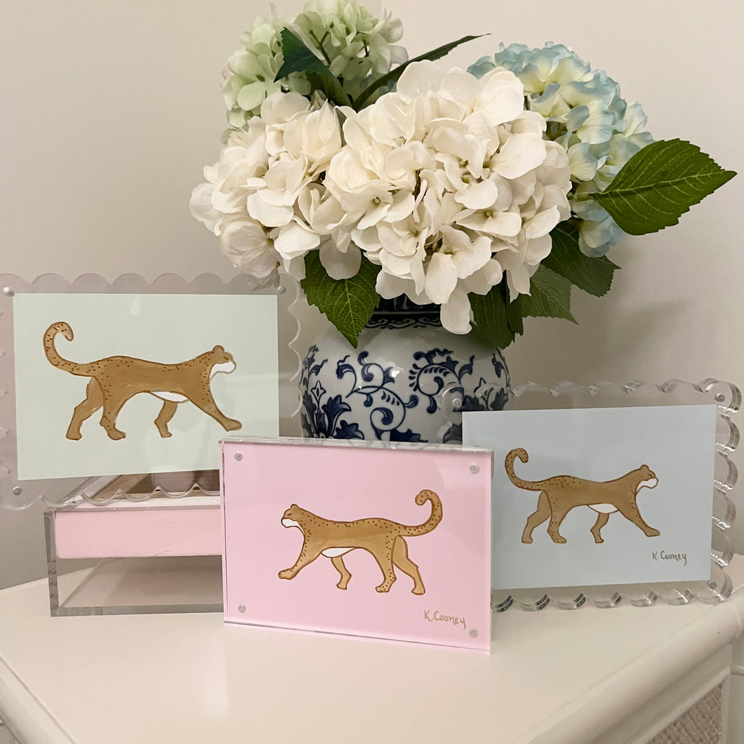GOLDEN LEOPARDS in Acrylic Block Frames