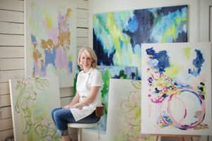 Beautiful abstract paintings, floral paintings, art prints, and commission art from Atlanta based artist, Kristin Cooney are perfect for any interior design and decor