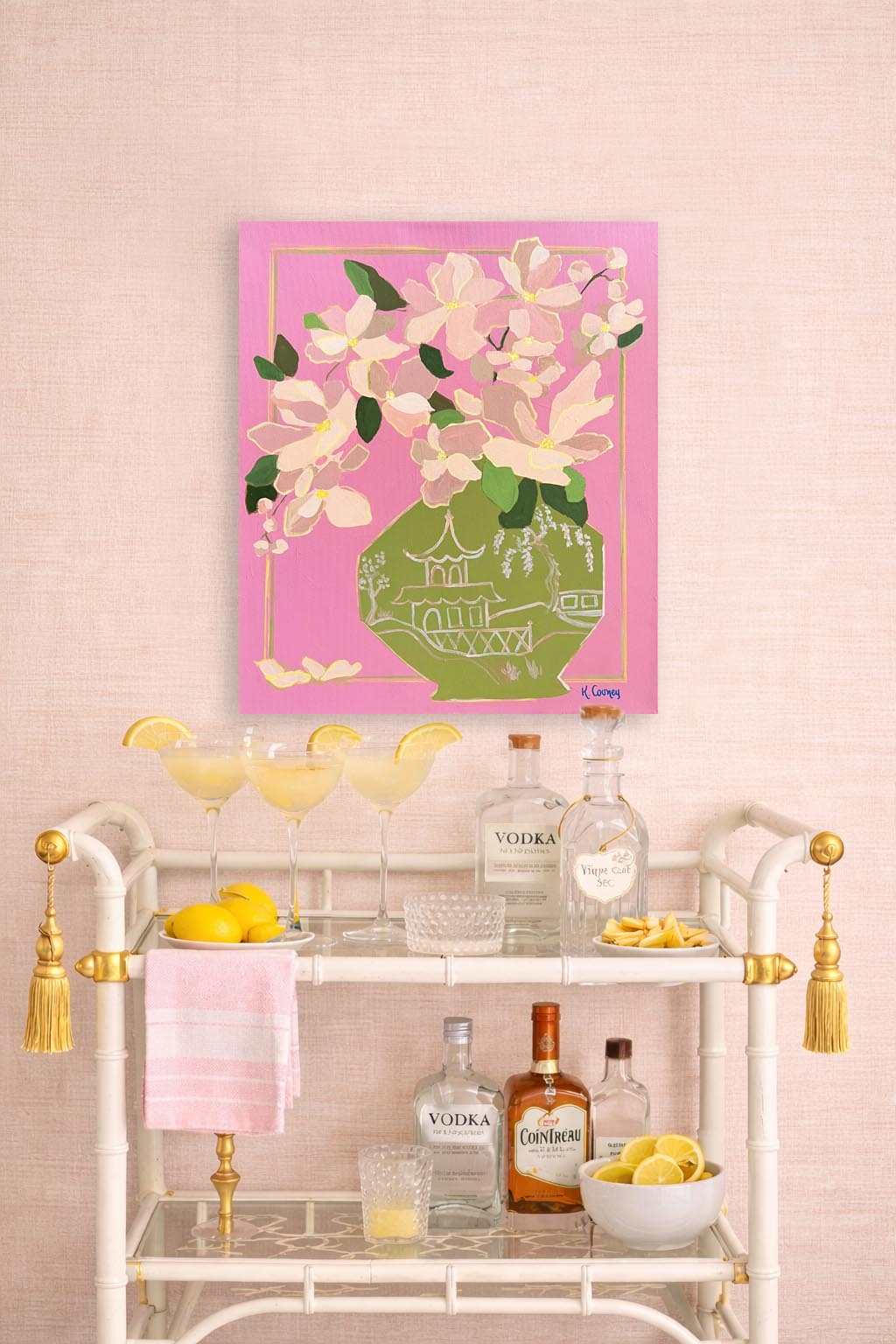 Petals and Porcelain Large Canvas - No. 4