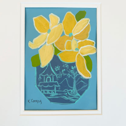 Petals and Porcelain Framed - No. 2