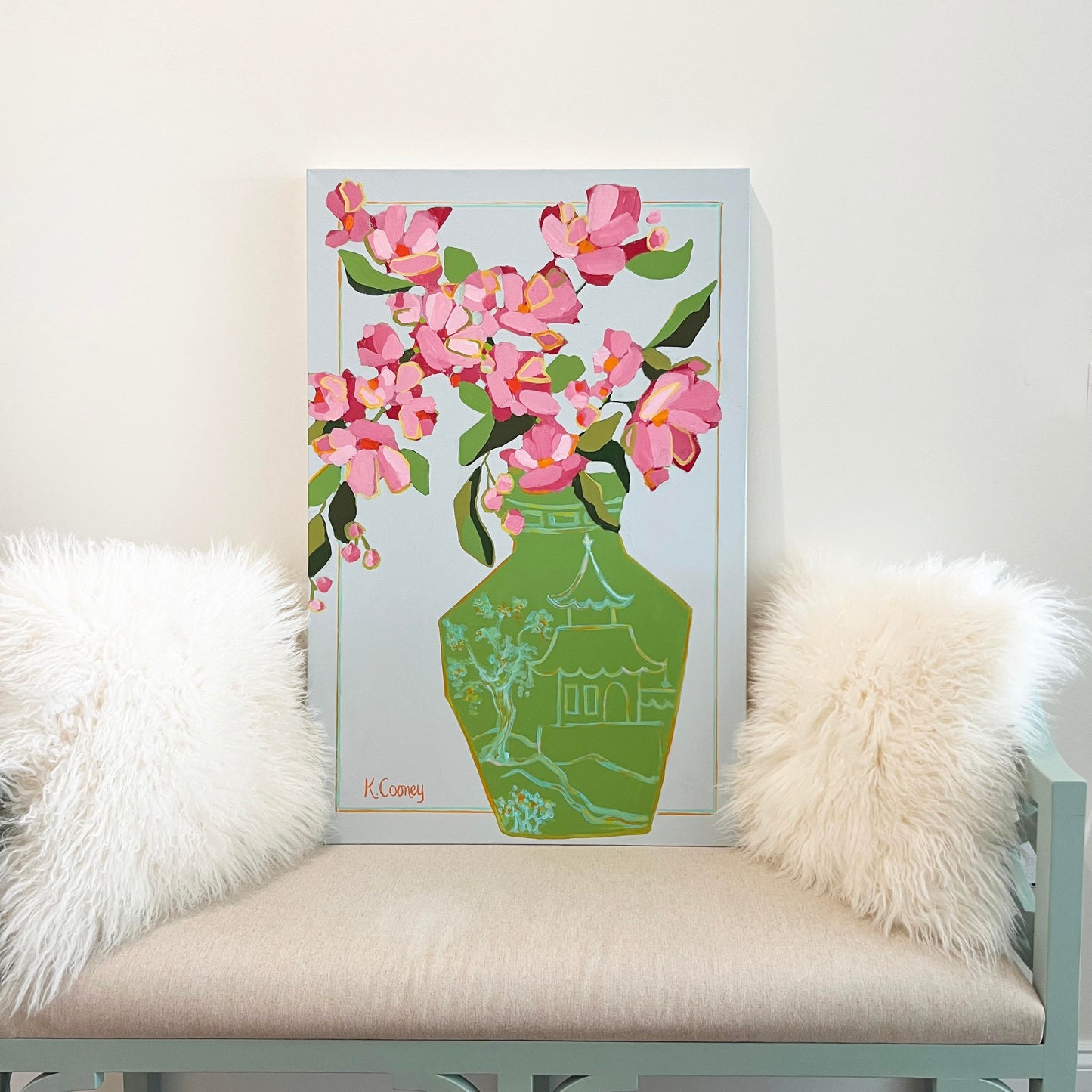 Petals and Porcelain Large Canvas - No. 2