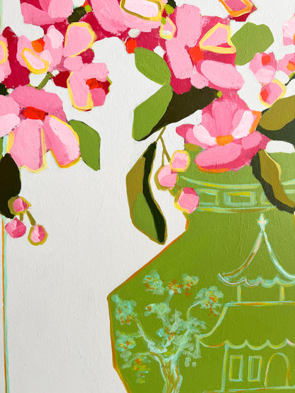 Petals and Porcelain Large Canvas - No. 2