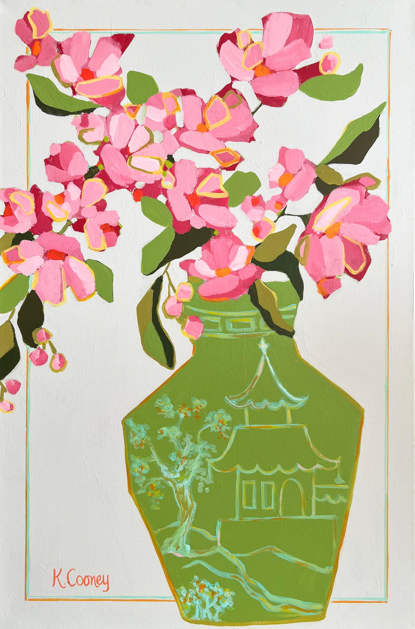 Petals and Porcelain Large Canvas - No. 2