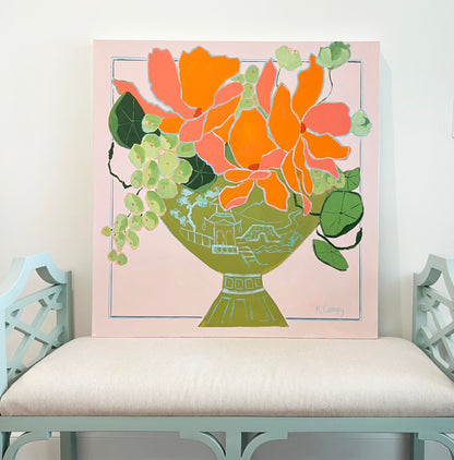 Petals and Porcelain Large Canvas - No. 1