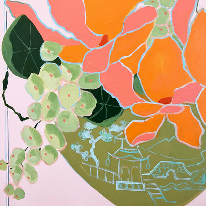 Petals and Porcelain Large Canvas - No. 1