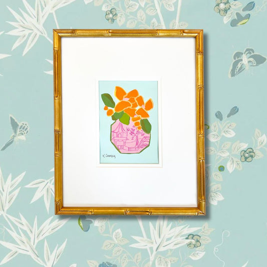 Petals and Porcelain Framed - No. 4