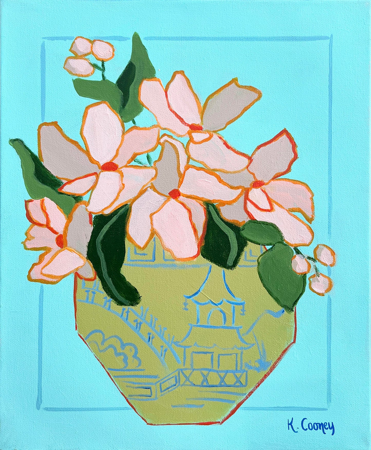 Petals and Porcelain Canvas - No. 2