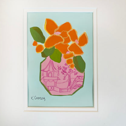 Petals and Porcelain Framed - No. 4