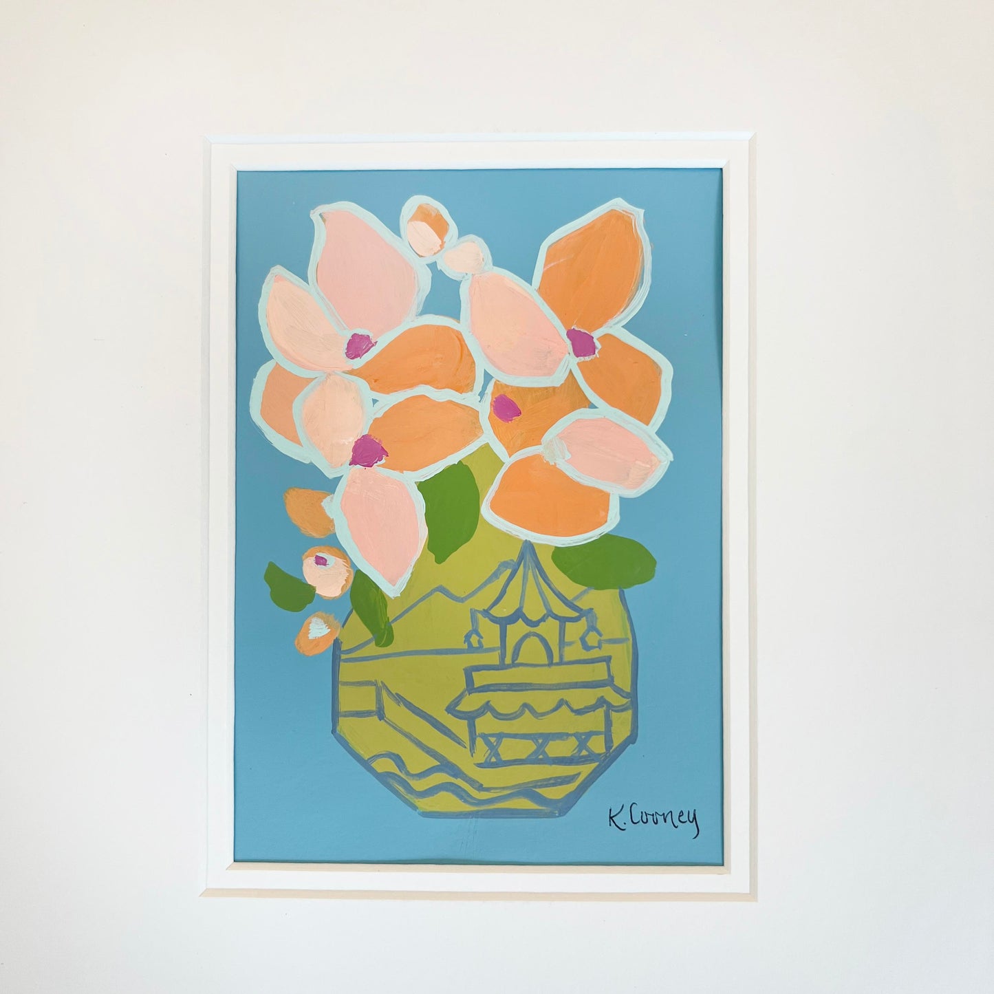 Petals and Porcelain Framed - No. 7