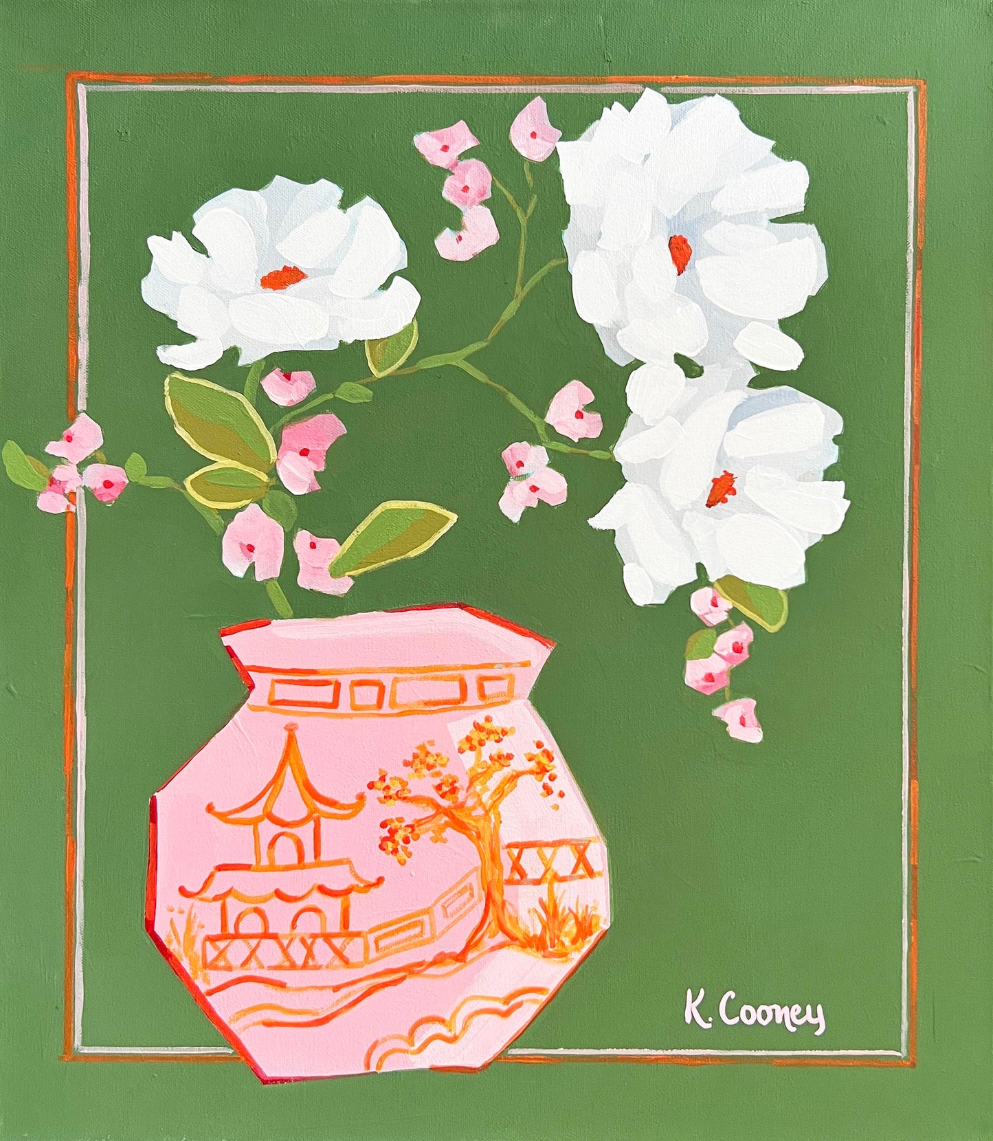 Petals and Porcelain Large Canvas - No. 3