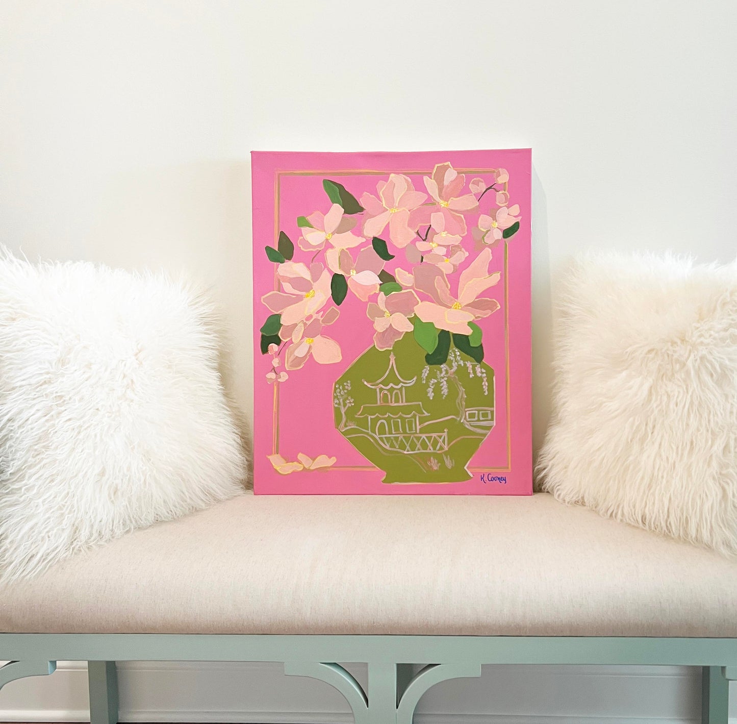 Petals and Porcelain Large Canvas - No. 4