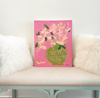 Petals and Porcelain Large Canvas - No. 4