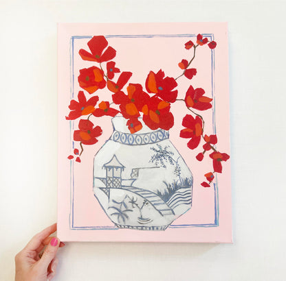 Petals and Porcelain Canvas - No. 3