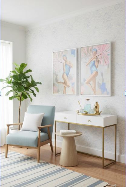 POOLSIDE PARASOL 1 PRINT