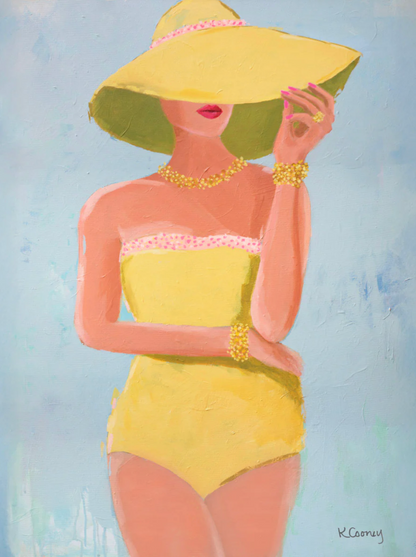 SUNNY OUTLOOK - Hand Embellished Canvas Print