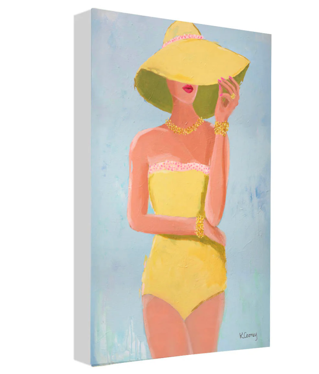 SUNNY OUTLOOK - Hand Embellished Canvas Print