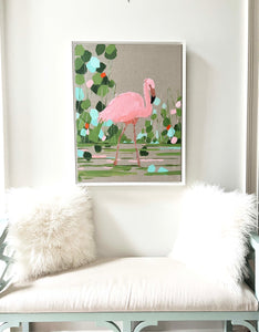 FLAMINGO 1  - 24x30 Framed