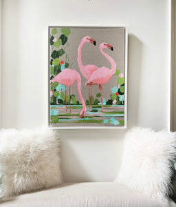 FLAMINGO 3  -  24x30 Framed