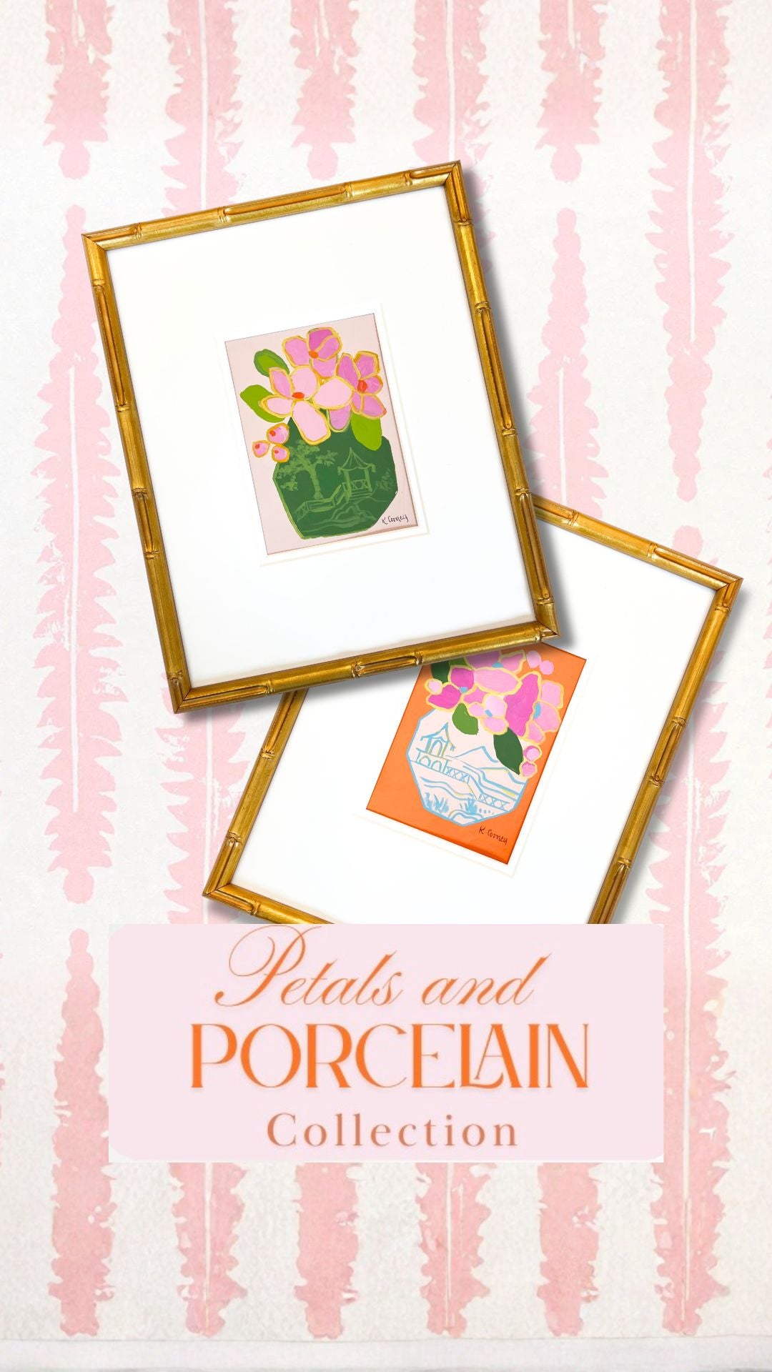 Petals and Porcelain Framed - No. 3