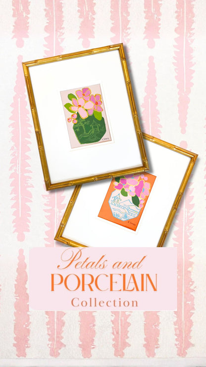 Petals and Porcelain Framed - No. 3
