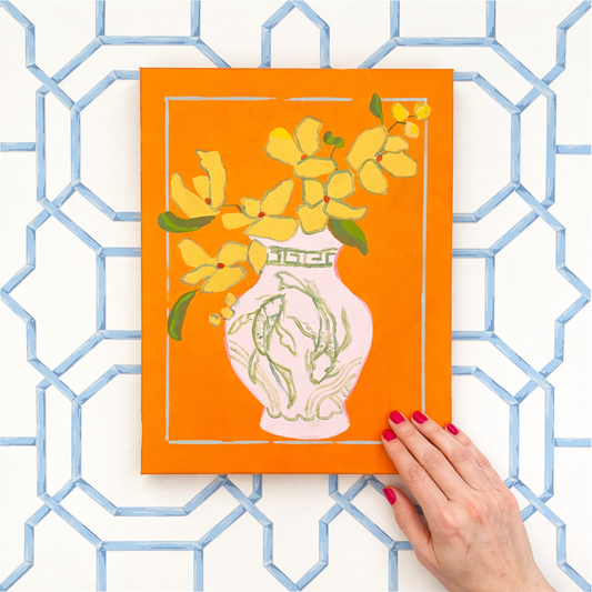 Petals and Porcelain Canvas - No. 1