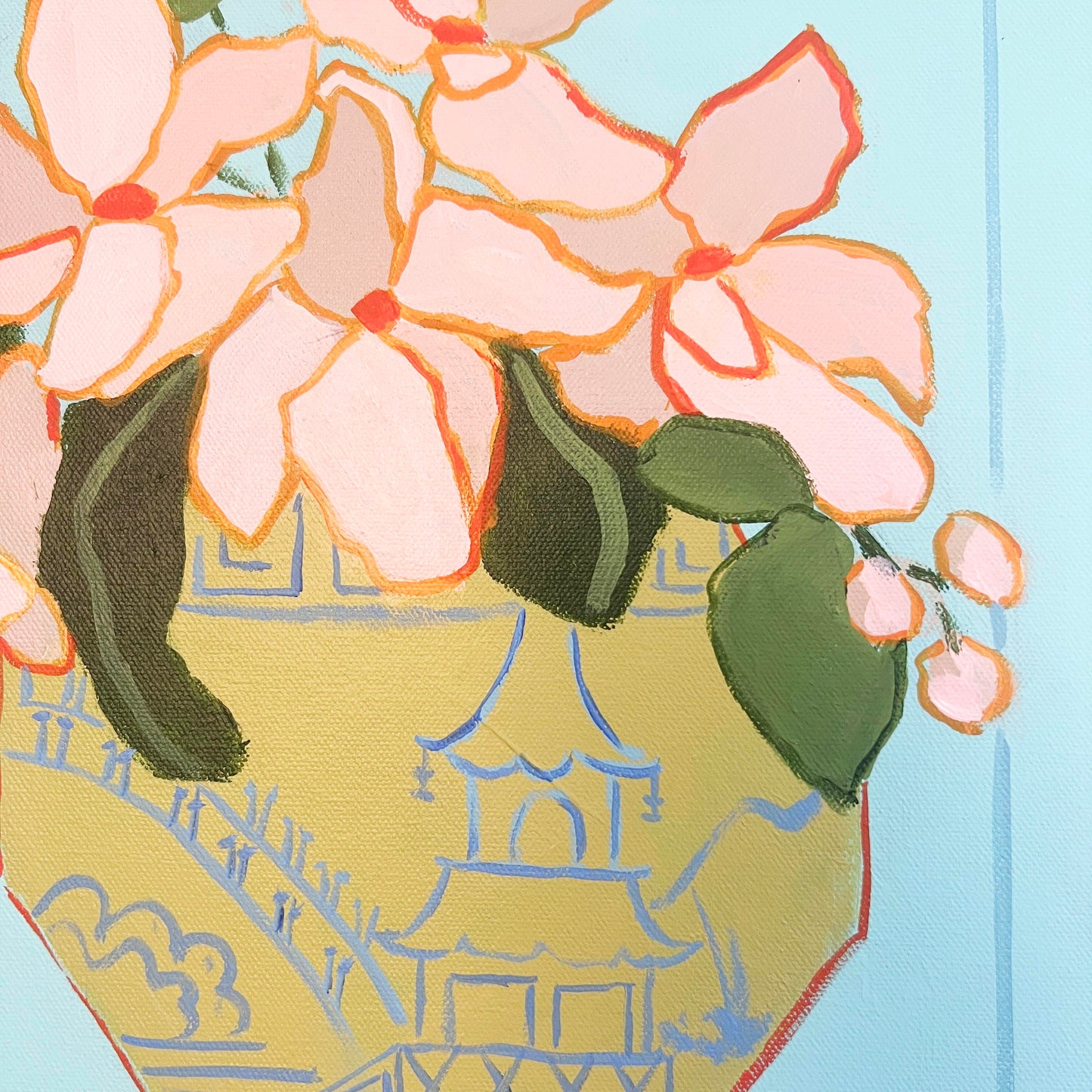 Petals and Porcelain Canvas - No. 2