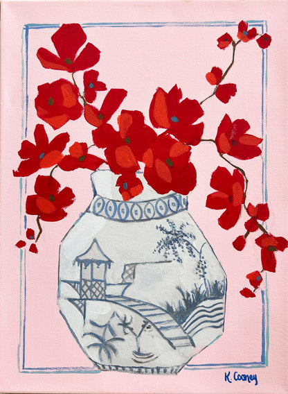 Petals and Porcelain Canvas - No. 3