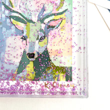 Load image into Gallery viewer, REINDEER PRINT IN GLITTERY ACRYLIC FRAME
