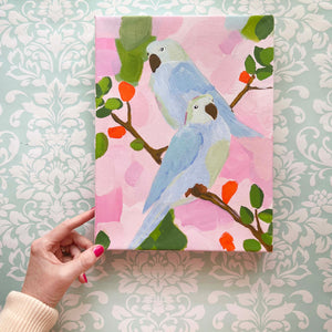 LOVE BIRDS 3- 9x12